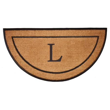 Calloway Mills Monogram Door Mat, Black, Natural, 36 in W x 72 in L 106573672L